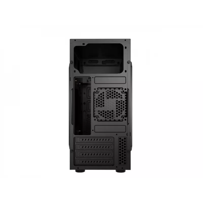 PC korpus NATEC Helix Mini Torn Must — microATX/Mini-ITX, 3x3,5 tolli + 5x2,5 tolli, 33 cm GPU, USB-C/USB-A pordid