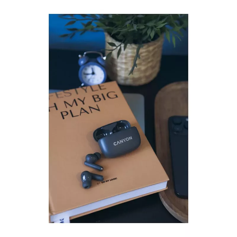 Canyon CNS-TWS10BK Kõrvaklapid ja peakomplekt True Wireless Stereo (TWS) kõrvasisesed kõned/muusika/sport/igapäevane kasutamine USB Type-C Bluetooth must (CNS-TWS10BK)