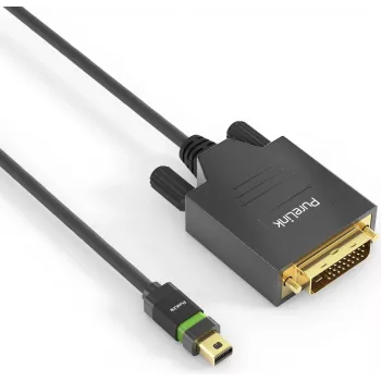 PureLink Ultimate Series ULS2100 - Adapterkaabel - Single Link - Mini DisplayPort (M) lukustusega DVI-D (M) kruvilukuga - DisplayPort 1.2 - 1 m - ümmargune, 2K tugi - must
