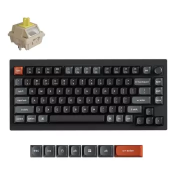 Mehaaniline klaviatuur Keychron V1 Ultra 8K — 75% vormitegur, QWERTY, Bluetooth, RGB, Must