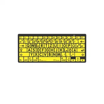Logickeyboard LKB-LPBY-BTON-DE klaviatuur Bluetooth QWERTZ saksa must - kollane (LKB-LPBY-BTON-DE)