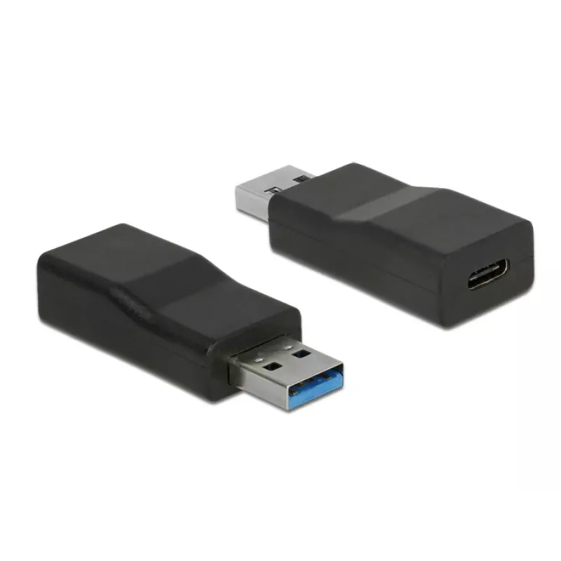 Kaabli pistikuadapter DeLOCK 65696 USB 3.1 Gen 2 A-tüüp C-tüübiks Must