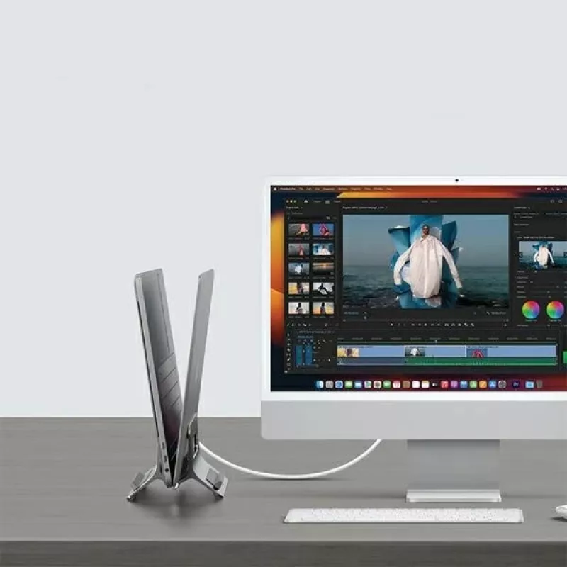 Gravity hoidja alus MacBookile hõbedane