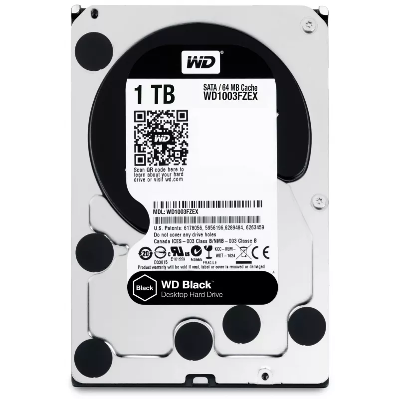 HDD | WESTERN DIGITAL | Must | 1TB | SATA 3.0 | 64 MB | 7200 p/min | 3,5 | WD1003FZEX