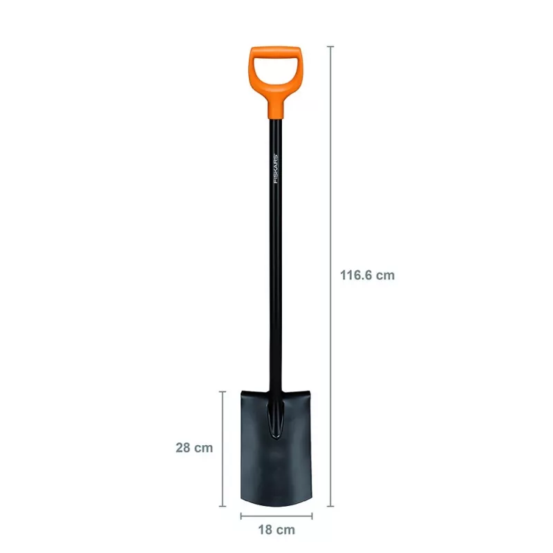 Labidas Fiskars 131403 — Fiskarsi aialabidas mudel 131403, terasest tera, puidust käepide
