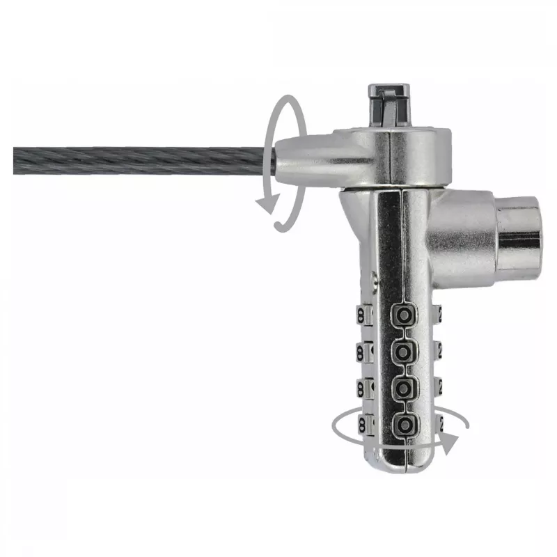 Dicota turvakaabel T-Lock, kombinatsioon, 3x7mm pesa