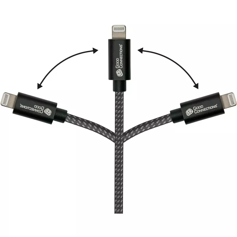 Good Connections USB 2.0 Lade- und Datenkabel für iPhone/iPad/iPod USB-C Stecker an Lightning - Das hochwertig verarbeitete und offiziell von Apple ze