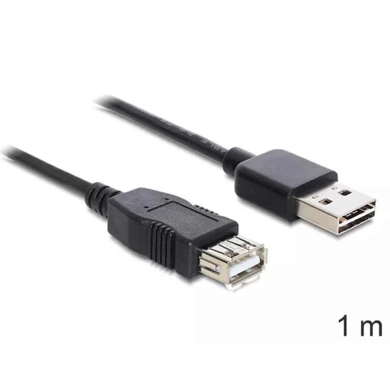 USB-kaabel DeLOCK EASY-USB 2.0-A 1 m must
