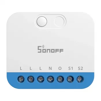 Seinale paigaldatav Sonoff MINI-ZBDIM Zigbee nutikas minikontroller/hämardi valgustusele — kompaktne sisemoodul