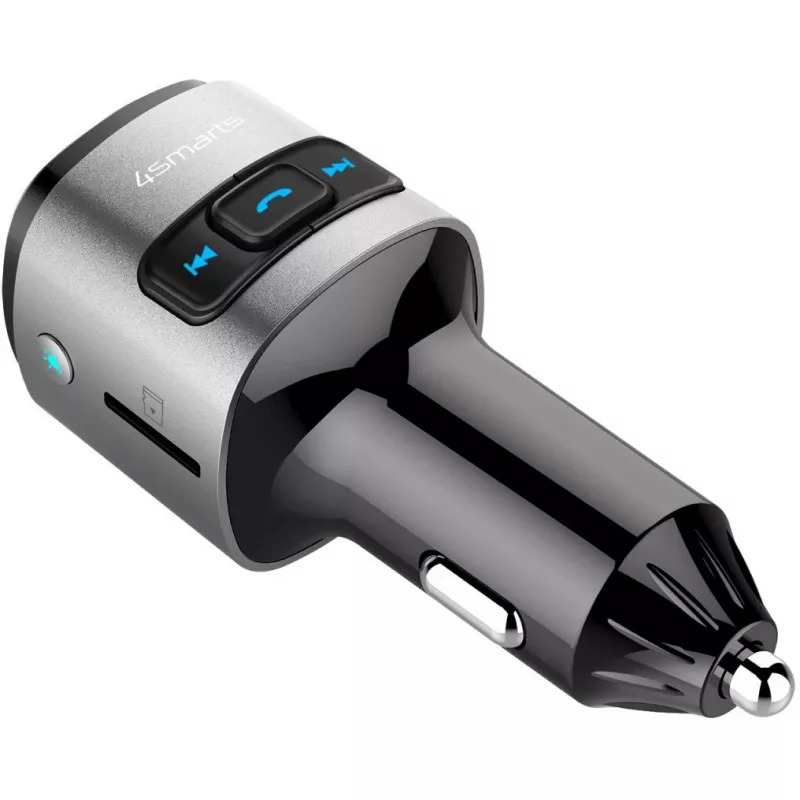 FM transmitter 4smarts 456201 Sigaretisüütepistik Must Hõbedane AM FM Bluetooth