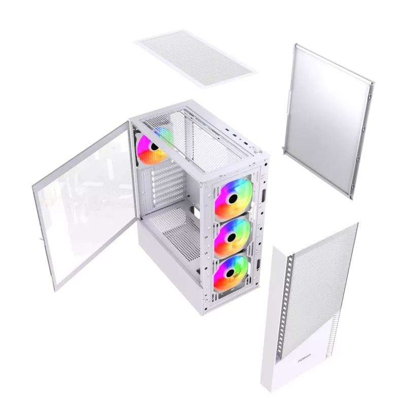 Arvuti korpus Midi Tower Fornax 4300 ATX valge