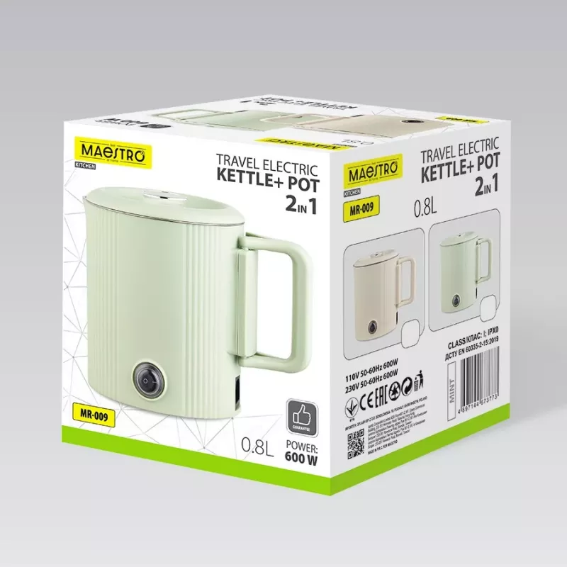 Elektriline veekeetja reisipott Maestro MR-009 0,8 L 600 W Mint
