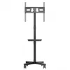 TV-käru MACLEAN MC-949 32–55-tollistele teleritele, VESA 75×75–400×400 mm, max koormus 25 kg, kõrgus 147–155 cm, hoiuriiul, must