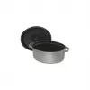 Malmist ovaalne kookotipott Staub 29 cm, grafiithall