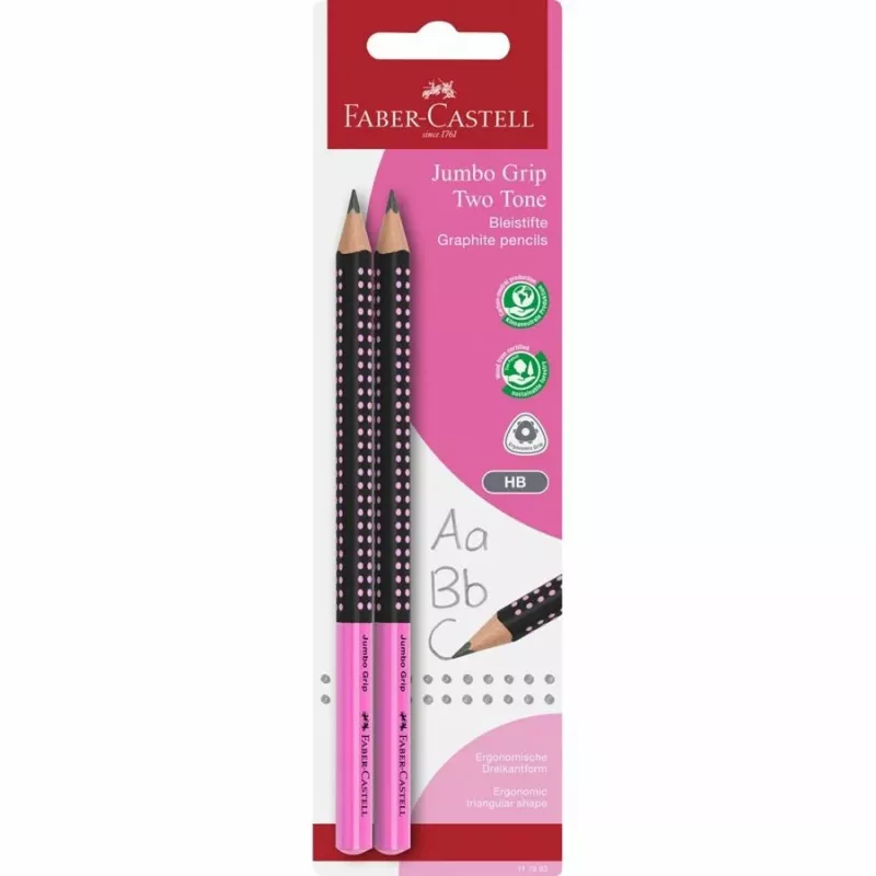 FABER-CASTELL pliiats Jumbo Grip Two Tone 2xBS BK