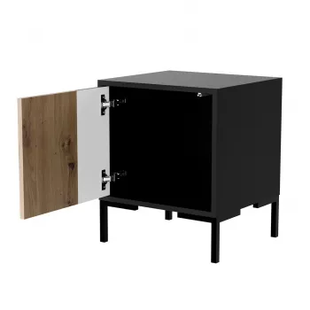 Öölaud Cama Meble MERCI 44x40x52,5 cm, must ja tamm, MDF/puitlaastplaat, 2 tk pakend