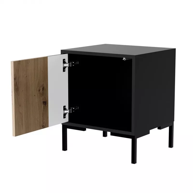 Öölaud Cama Meble MERCI 44x40x52,5 cm, must ja tamm, MDF/puitlaastplaat, 2 tk pakend