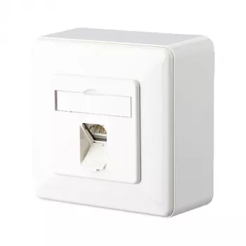 METZ CONNECT BTR E-DAT C6 8(8) AP - Seinakarp - RJ-45 - Puhas valge, RAL 9010 (1307370002-I)