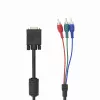 VGA-3×RCA-kaabel SBOX VGA-1022 M/M 2 m, meessoost VGA kolme RCA komposiitpistikule