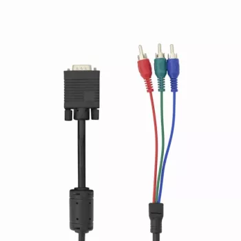 VGA-3×RCA-kaabel SBOX VGA-1022 M/M 2 m, meessoost VGA kolme RCA komposiitpistikule