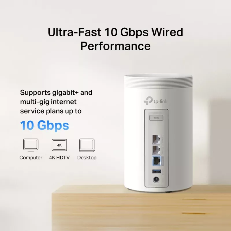 Juhtmevaba võrksüsteemi ruuter TP‑LINK Deco BE68 (3‑tk komplekt) Wi‑Fi 7 võrgukomplekt
