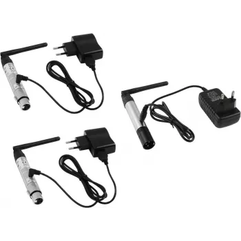 Lighting DMX traadita komplekt EUROLITE QuickDMX Set Saatja 1x + Vastuvõtja 2x (mudel 20000027)