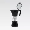 Moka pot Maestro MR-1658-3 — alumiiniumist pliidikann, 3 tassi (0,15 L), must, hingedega kaas