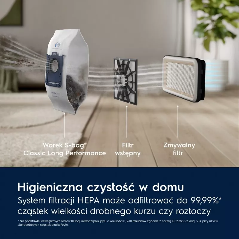 Trummelimeja Electrolux EB31C1DB 750 W, 3 L tolmukott, HEPA filter, teleskoopne terastoru