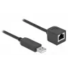 Jadaühenduskaabel DeLOCK 64163 USB 2.0 Type-A RS-232 RJ45 50 cm must
