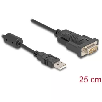 DeLOCK adapter USB 2.0 Type-A jadaporti RS-232 D-Sub 9 pin isane 0,25 m