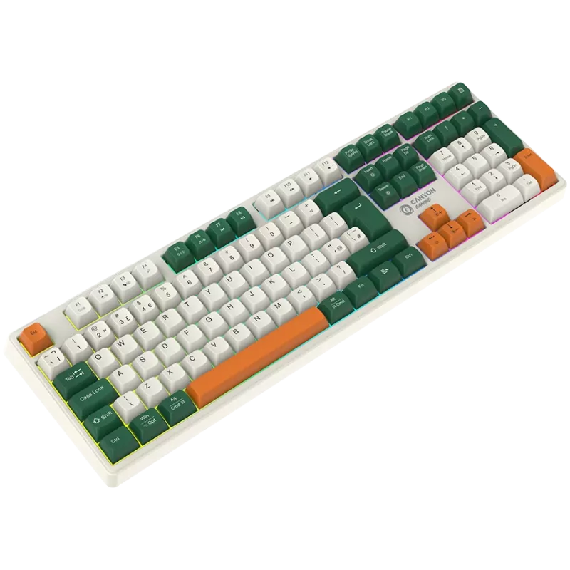 Mehaaniline juhtmevaba klaviatuur CANYON Shadder GKW-11 RGB valge