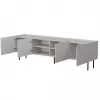TV-kapp Cama LUCCA 4D 200x40x59 cm, cashmere viimistlusega, hall puitlaastplaadist pealispind