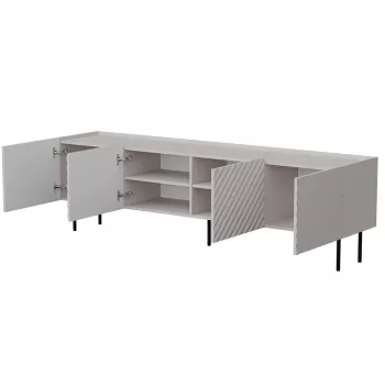 TV-kapp Cama LUCCA 4D 200x40x59 cm, cashmere viimistlusega, hall puitlaastplaadist pealispind