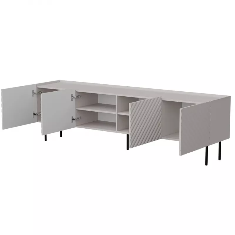 TV-kapp Cama LUCCA 4D 200x40x59 cm, cashmere viimistlusega, hall puitlaastplaadist pealispind