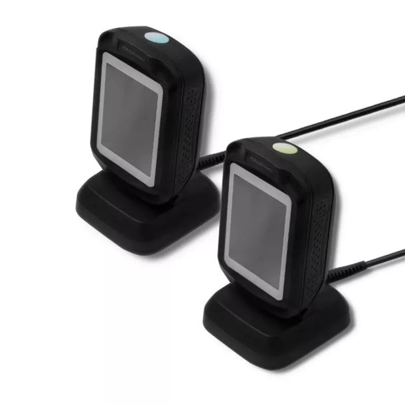 Fikseeritud 1D/2D vöötkoodiluger QOLTEC 50864, LED-andur, USB-juhtmega, must, 145×85×80 mm
