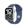 Apple Watch S10 Alumiinium Cellular 42mm Hõbedane (Spordirihm Denim) S/M