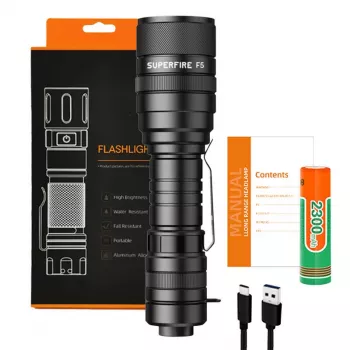 Taskulamp Superfire F5, 1100lm, USB