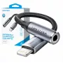 Heliadapter Vention Lightning 3,5 mm BMBHA, juhtmega Lightning-3,5 mm adapter 0,1 m kaabliga, hall