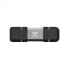 USB-mälupulk Silicon Power 256 GB USB Type-A / USB USB-C, USB 3.2 Gen 1, alumiinium‑kummist kork