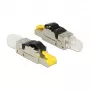 Juhtmepistik RJ45 DeLOCK 86485 Must Hõbedane Läbipaistev Kollane