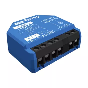 Nutikas lüliti Shelly 1 Gen3 – juhtmevaba, 240 V vahelduvvool, plastkorpus, 42×16×37 mm, 4 tk pakend