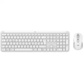Logitech MK950 Signature Slim klaviatuur ja hiir komplekt, kontor, RF traadita + Bluetooth, QWERTZ saksa, grafiitvalge