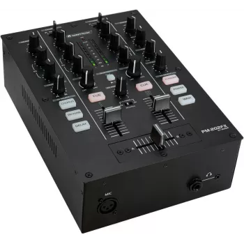 2-kanaliga DJ-mikser Omnitronic PM-202FX filtri ja Bluetoothiga