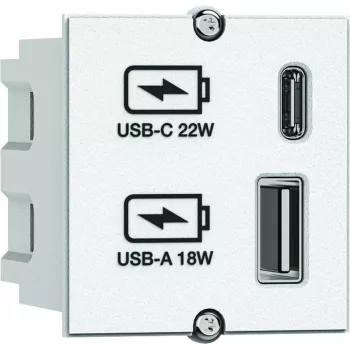 Pistikupesadega pikendusjuhe Bachmann 917.2271 USB-A ja USB-C 22W väljundiga, mitmepesaline toitepikendus