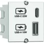 Pistikupesadega pikendusjuhe Bachmann 917.2271 USB-A ja USB-C 22W väljundiga, mitmepesaline toitepikendus