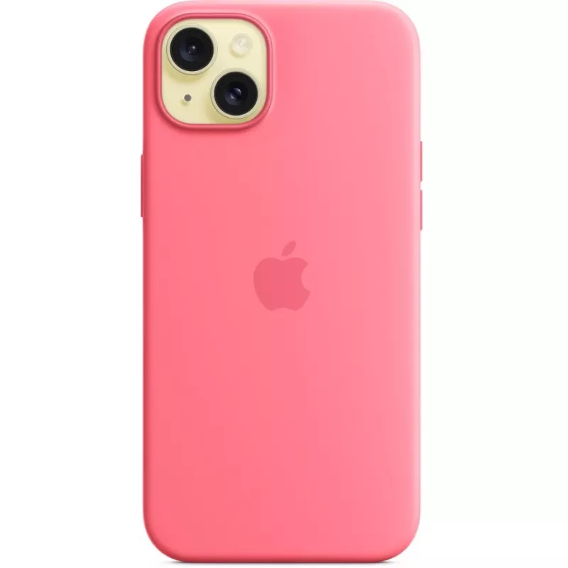 Silikoonist ümbris Apple iPhone 15 Plus roosa ühevärviline 6,7 tolli