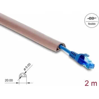 Kaablisukad DELOCK 20762 PVC pruun 1 tk kaablihaldus kaitsevoolik