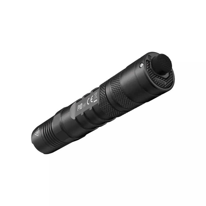 Taktikaline taskulamp Nitecore P10 V2 — 1000 lm, IP68 veekindel, põrutuskindel, 95 g, 18650/CR123 ühilduv