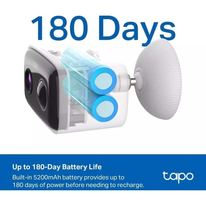Aku väliväliturvakaamera TP-LINK Tapo C400 — 1080p, öönägemine, kahepoolne heli, liikumistuvastus, IP65