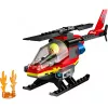 LEGO City tuletõrjekopter 60411 ehitusmänguasi, 85 tükki, pöörlevad labad, 1 minifiguur, vanus 5+ (220×90×60 mm)